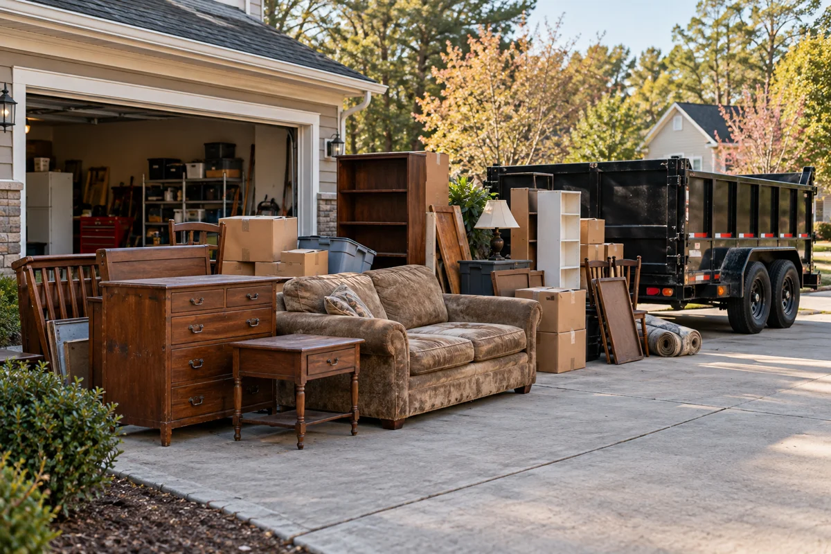 Illustration of property cleanouts hauling service